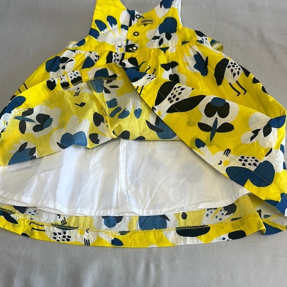 Catimini Bright Yellow and Blue Patterned Sun Dress - Picture 5 of 5